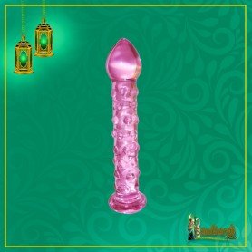 Dotted Purple Glass Dildo GD-006
