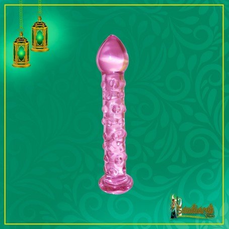 Dotted Purple Glass Dildo GD-006